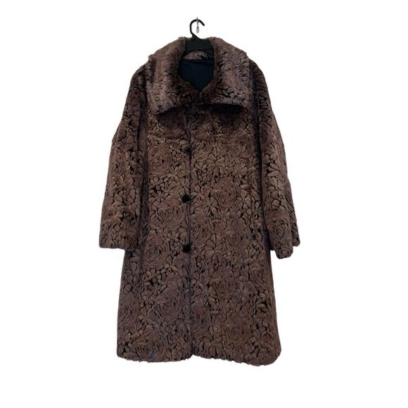 Purple vintage style faux fur coat - Picture 1 of 4